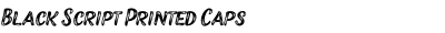 Black Script Printed Caps